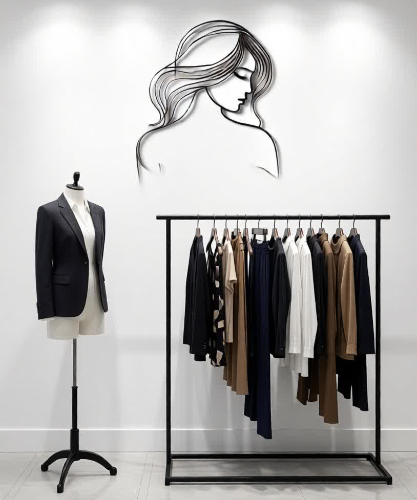 Enhance your interior with soft elegance and artistic charm through the Graceful Woman Line Art CNC Metal Wall Décor. This minimalist design features a serene female silhouette with flowing hair and gentle contours, beautifully capturing femininity, calmness, and timeless beauty. The clean line-art style creates a light, airy visual that blends seamlessly with modern, Scandinavian, and luxury interiors. Its subtle yet expressive form makes it a perfect statement piece without overwhelming the space. Expertly crafted using advanced CNC laser cutting technology, each curve is precisely defined for a smooth, refined finish. Made from high-quality metal and coated with a durable matte black powder finish, this wall art offers long-lasting durability, rust resistance, and effortless maintenance. Ideal for those who appreciate modern art with a graceful, emotional touch.