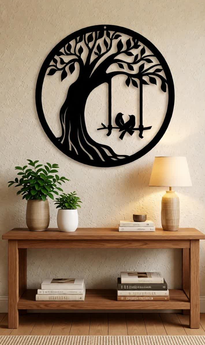 Romantic Tree Couple Metal Wall Art - Image 3
