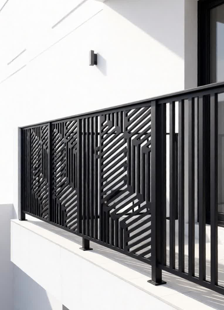 Rhythm and geometry meet in our Linear Hexagonal CNC Railing. This design is perfect for contemporary Indian homes that favor clean lines and structured patterns. The rhythmic vertical pickets are interrupted by bold hexagonal motifs, creating a sense of movement and architectural depth. Like all Nix Steel Art products, this railing is built to withstand the elements while maintaining its premium look.
