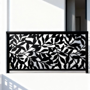 Bring the serenity of the outdoors to your home's facade with our Botanical Leaf CNC Laser-Cut Railing. Specifically designed for those who want to blend modern architecture with organic elements, this railing features a dense, intricate leaf-and-vine pattern that provides an elegant aesthetic without compromising on safety. At Nix Steel Art, we specialize in high-precision metalwork that turns functional barriers into stunning exterior art pieces.